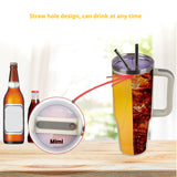 Purple 40oz Silicone Dual-Chamber Cup Separator - Food-Grade Drink Divider, Cold Drink Mug with Separate Compartments, BPA-Free Silicone Liner for Beverages, Juice, Coffee, and Tea - Side View