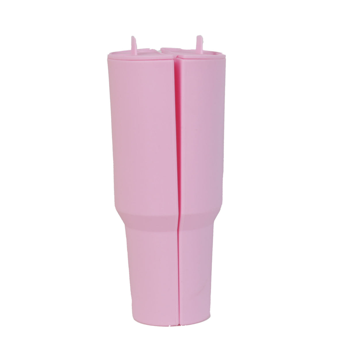 Pink 40oz Silicone Dual-Chamber Cup Separator - Food-Grade Drink Divider, Cold Drink Mug with Separate Compartments, BPA-Free Silicone Liner for