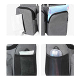 Grey Portable Baby Stroller Organizer Bag - Multi-Purpose Diaper Storage Bag for Moms, Lightweight and Travel-Friendly - 45-Degree Angle