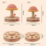 Large Pink Interactive Cat Scratching Post with Ball Track  Fun Mushroom-Shaped Cat Toy for Play, Scratching, and Entertainment