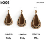Khaki 3-Piece Wall-Mounted Cotton Rope Storage Baskets ??Large, Medium, and Small Hand-Woven Fruit/Vegetable/Storage Nets (Large weight 300g, Medium