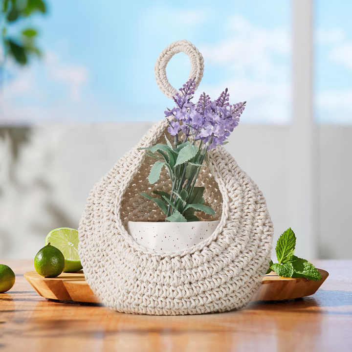 Green 3-Piece Wall-Mounted Cotton Rope Storage Baskets ??Large, Medium, and Small Hand-Woven Fruit/Vegetable/Storage Nets (Large weight 300g, Medium