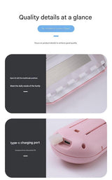 Cyan Wall-Mounted Toothbrush Sterilizer with UV-C Disinfection and Drying - USB Rechargeable, Family 5-Brush Holder, ABS Material - Rear View