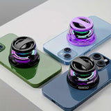 Black Portable Mini Bluetooth Speaker with Magnetic Base, High-Quality Bass and Surround Sound, Colorful Ambient Lighting, USB Rechargeable, 6-Hour Battery Life - Side View