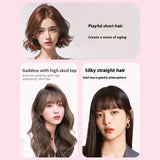 Pink Portable foldable cordless hair straightener with ionic technology, compact travel design, and quick and easy USB charging - Top-Down View