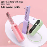 Purple Portable foldable cordless hair straightener with ionic technology, compact travel design, and quick and easy USB charging - 45-Degree Angle