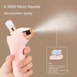 White Portable Oxygen Injector for Face Hydration and Skin Rejuvenation, 40ml USB Rechargeable Atomizer - Front View