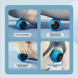 Blue Vibrating Massage Ball - Deep Tissue Muscle Relaxation & Recovery Tool - Portable Electric Massager with USB Rechargeable Design - 45-Degree Angle