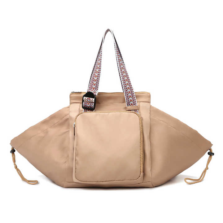 Beige Convertible Multifunctional Baby Cradle Travel Bag ??Women?? Backpack, Shoulder Bag, Mummy Bag with Expandable Storage