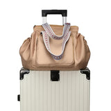 Off White Convertible Multifunctional Baby Cradle Travel Bag – Women’s Backpack, Shoulder Bag, Mummy Bag with Expandable Storage - Close-Up Angle