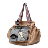 Brown Convertible Multifunctional Baby Cradle Travel Bag - Women's Backpack, Shoulder Bag, Mummy Bag with Expandable Storage - 45-Degree Angle