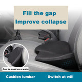 Black Mini Car Seat Cushion - Memory Foam Height-Boost Cushion with Removable Mesh Cover - Driver Seat Pad for All Seasons - Front View