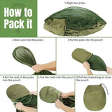 Dark Green Automatic Pop-Up Mosquito Net Hammock – 200kg Load Capacity, Lightweight Outdoor Camping Gear with Quick Setup and Durable Design - Top-Down View