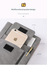 Orange A5 Multi-Functional PU Leather Notebook with Pockets - Office Planner and Journal - 45-Degree Angle
