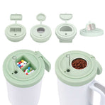 Green 40oz Silicone Replacement Coffee and Pill Mug Lid - BPA-Free, Leak-Proof, Dishwasher Safe