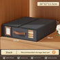 2 Pcs Black Non-Woven Fabric Storage Box with Lid - Transparent Window, Moisture-Proo