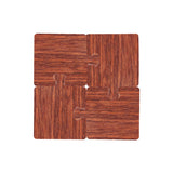 Reddish Brown Natural Black Walnut Wooden Coasters, Heat-Resistant Tea Cup Pads, Puzzle-Shaped Drink Mats, Eco-Friendly Tea Accessories Set