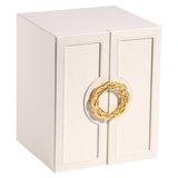 White Elegant 5-Layer Large Capacity Jewelry Storage Box with Dual Opening Doors - Perfect for Organizing Necklaces, Rings, Earrings, and More(Jewelry is a photo prop and is not included)