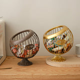 White Elegant Metal Coffee Capsule Storage Basket - Multifunctional Fruit and Snack Holder for Modern Home Decor - Front View