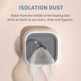 Blue Anti-Spill Floating Pet Water Bowl for Dogs and Cats - 1L Capacity, Splash-Proof and Anti-Wet Mouth Design - Side View