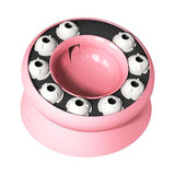 Pink Interactive Slow Feeder Cat Bowl - 15° Tilt Design, Puzzle Feeder for Healthy Eating - Front View