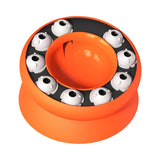 Orange Interactive Slow Feeder Cat Bowl - 15° Tilt Design, Puzzle Feeder for Healthy Eating - Front View