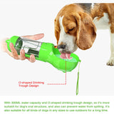 Yellow Portable Pet Water Bottle with Waste Bag Dispenser - 300ml Leak-Proof Travel Hydration Solution - Front View