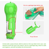 Yellow Portable Pet Water Bottle with Waste Bag Dispenser - 300ml Leak-Proof Travel Hydration Solution - Side View