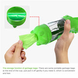 Yellow Portable Pet Water Bottle with Waste Bag Dispenser - 300ml Leak-Proof Travel Hydration Solution - Top-Down View