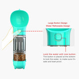 Yellow 500ml Portable Pet Water Bottle | Multifunctional Travel Pet Feeder | Outdoor Dog Drinking Bottle with Waste Shovel - Side View