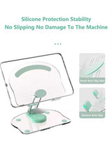 White Acrylic Foldable Tablet and Phone Stand - 360° Rotation, Anti-Slip Design, Lightweight and Compact