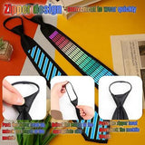 Style 06 LED Sound-Activated Glowing Tie - Party Performance Accessory with Adjustable Light Patterns(Batteries not included, self-provided) - Side View