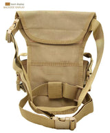 Black Tactical Outdoor Leg Bag – 900D Durable Multi-Layer Waist Pack for Cycling, Fishing, and Security - Top-Down View