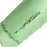 Green Durable Yoga Mat Carry Bag - Multi-Functional Fitness Backpack with Wet Pocket(Mugs are filming props, not included) - Side View