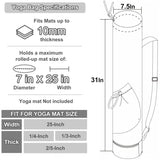 Green Durable Yoga Mat Carry Bag - Multi-Functional Fitness Backpack with Wet Pocket(Mugs are filming props, not included) - Low Angle