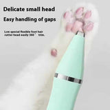 Light Green 4-in-1 Pet Grooming Electric Clippers - Professional Rechargeable Trimmer for Dogs & Cats, Paw, Fur, Nail, and Ear Care | Compact Design, - 45-Degree Angle