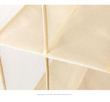 Off White Hanging Dustproof Storage Bag - Multi-Layer Organizer for Bags, Clothes & Accessories, 3-Tier Non-Woven Fabric - Close-Up Angle