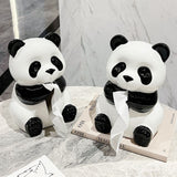 Ceramic Panda Tissue Box Holder - Creative Cartoon Napkin Dispenser for Home Decor - Side View