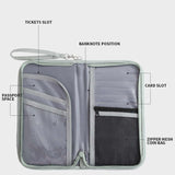 Pink Portable RFID Blocking Travel Passport Holder with Large Capacity - Close-Up Angle