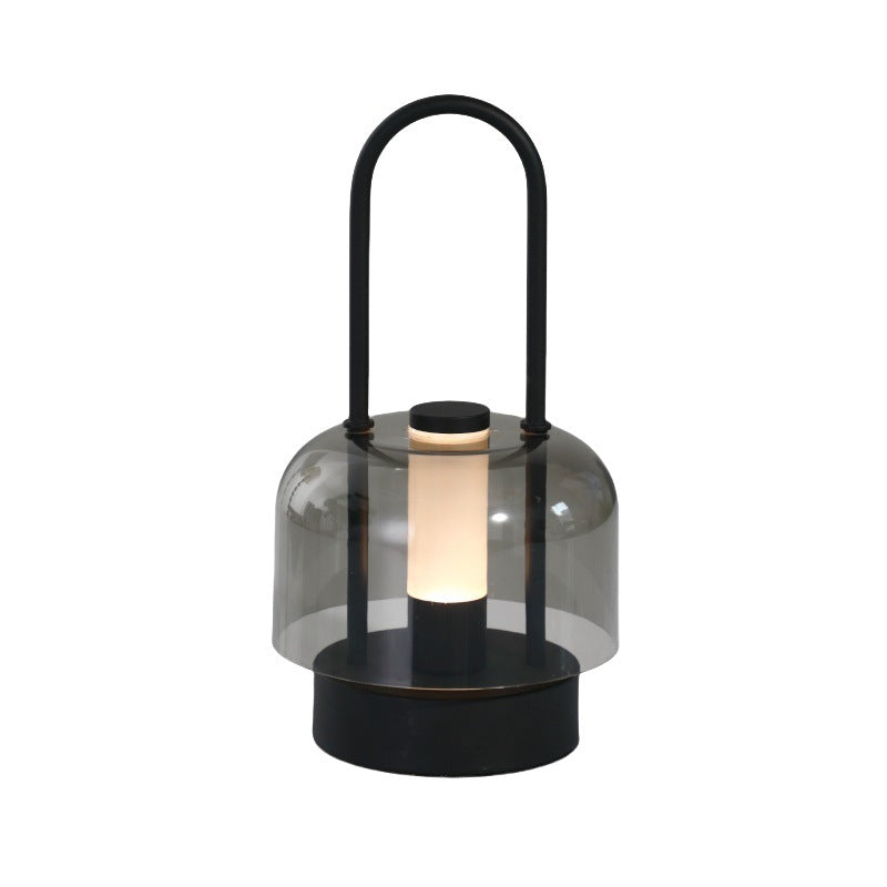 Black Portable Rechargeable LED Lantern ??Touch Control, Adjustable Brightness, USB Charging