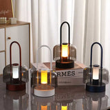 White Portable Rechargeable LED Lantern -Touch Control, Adjustable Brightness, USB Charging - 45-Degree Angle