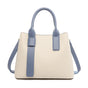 Beige And Blue Retro Fashion Handbag - Elegant Tote with Large Capacity for Work and Daily Use