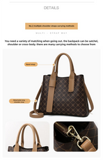Beige And Blue Retro Fashion Handbag - Elegant Tote with Large Capacity for Work and Daily Use