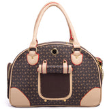 Portable Pet Travel Bag - Anti-Crush Dog Carrier for Outdoor Trips (L-42x29x18cm, Coffee Color)