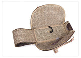 Portable Pet Travel Bag - Anti-Crush Dog Carrier for Outdoor Trips (L-42x29x18cm, White Color) - Side View