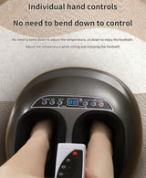 Luxury Automatic Foot Massager - Black Shiatsu Foot and Calf Massager with Adjustable Intensity, Air Compression, and Digital Display - Front View