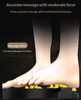 Luxury Automatic Foot Massager - Black Shiatsu Foot and Calf Massager with Adjustable Intensity, Air Compression, and Digital Display - Top-Down View
