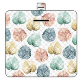 Thickened Waterproof Picnic Blanket - Portable Outdoor Beach Mat for Camping and Hiking 150*200cm(Leaves)