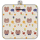Thickened Waterproof Picnic Blanket - Portable Outdoor Beach Mat for Camping and Hiking 150*200cm(Bow tie bear)