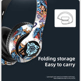 Wireless Bluetooth Headphones - Stylish Over-Ear Design with Long Battery Life, Hi-Fi Sound, and Universal Compatibility (colour A) - Side View